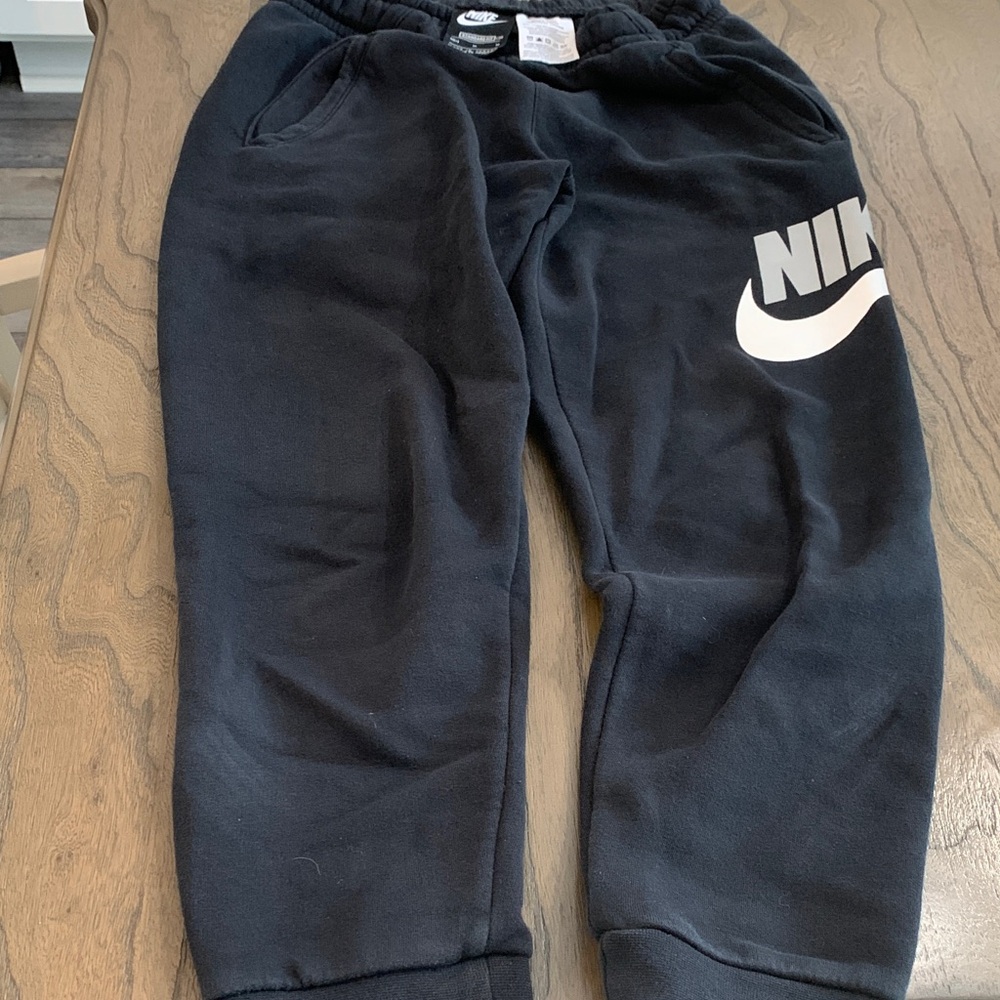 Nike Kids Black Sweatpants with Logo